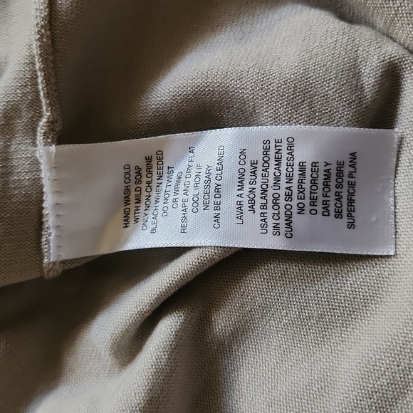 JONES of NY Silk S/L Taupe Top Sz 2X Size L - Picture 5 of 6